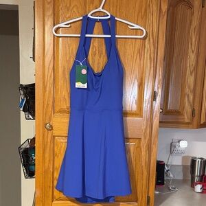 HALARA Royal Blue Halter Dress